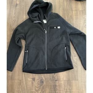 The North Face men’s L Sherpa Fleece Lined Full Zip Hoodie Dark Gray